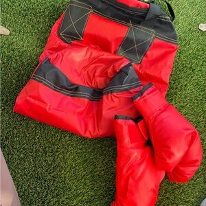Kids Red Puffer Coat with Hood - Unbranded